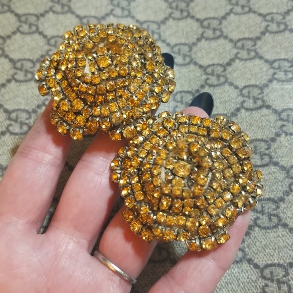 Rebecca de Ravenel's AVA Topaz Crystal Runway Statement Earrings - Picture 7 of 10